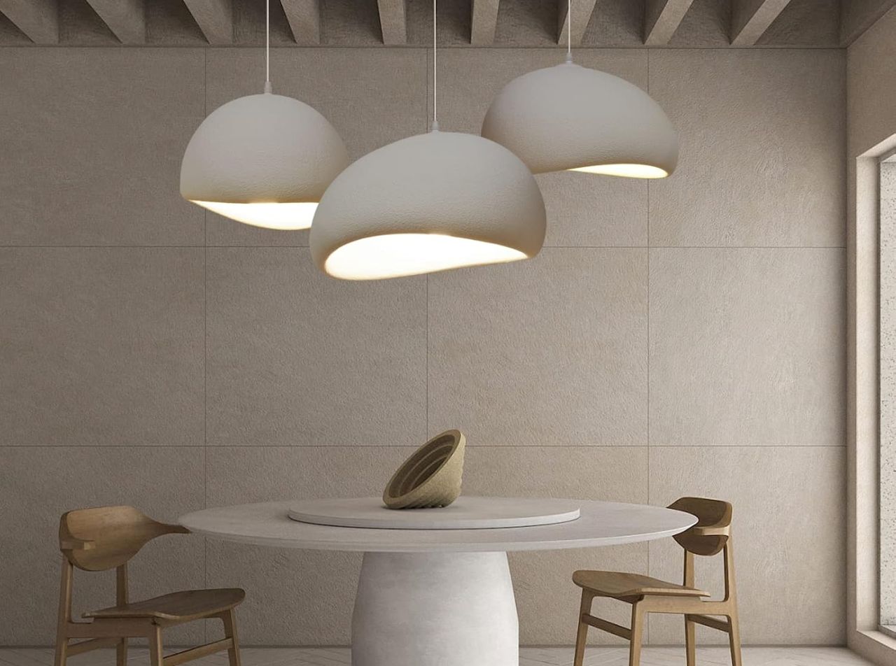 Concrete chandelier