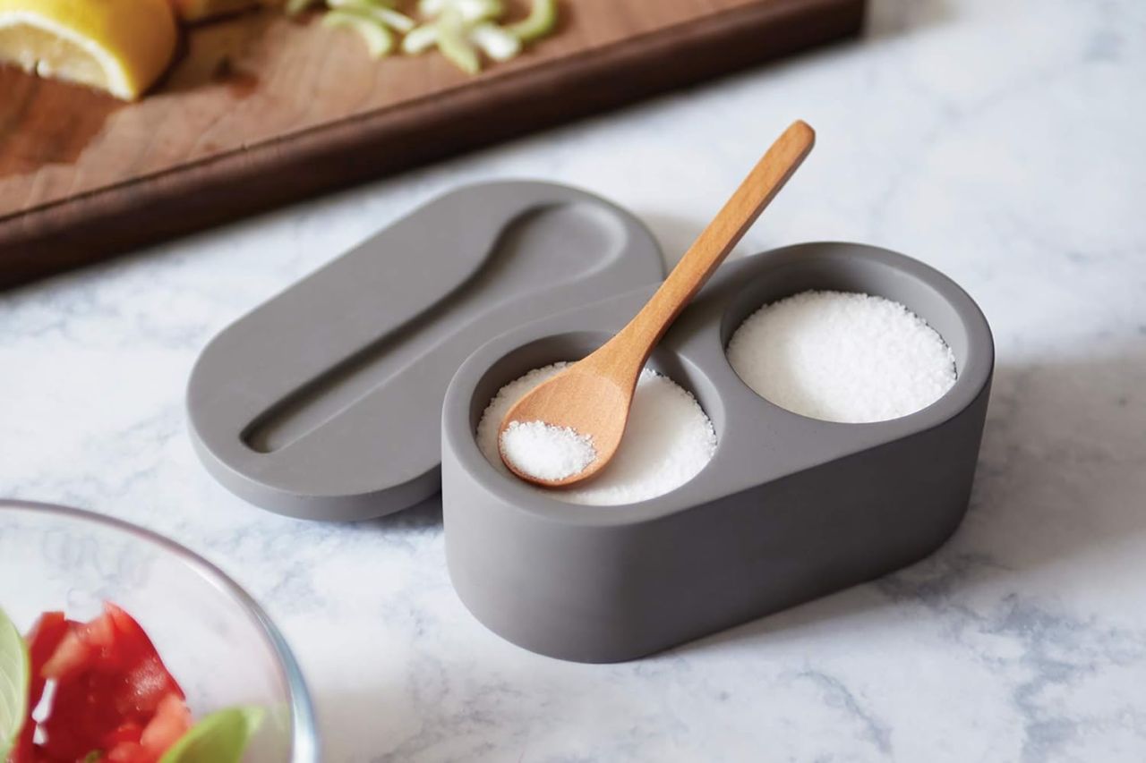 Concrete salt cellar