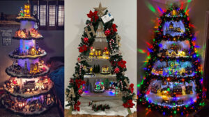 DIY Christmas Village Tree Ideas